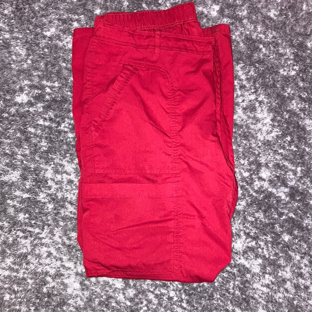 Scrub pants, color red, woman’s size medium(fits up to a large)